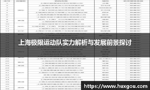 上海极限运动队实力解析与发展前景探讨
